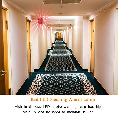 Zopsc ضوء إنذار LED وامض أحمر ضوء إنذار أمان مصباح تحذير وامض وميض مستمر وسريع تأثير تحذير أفضل، مناسب لمخاريط الطرق المختلفة، أعمدة التحذير - Image 2