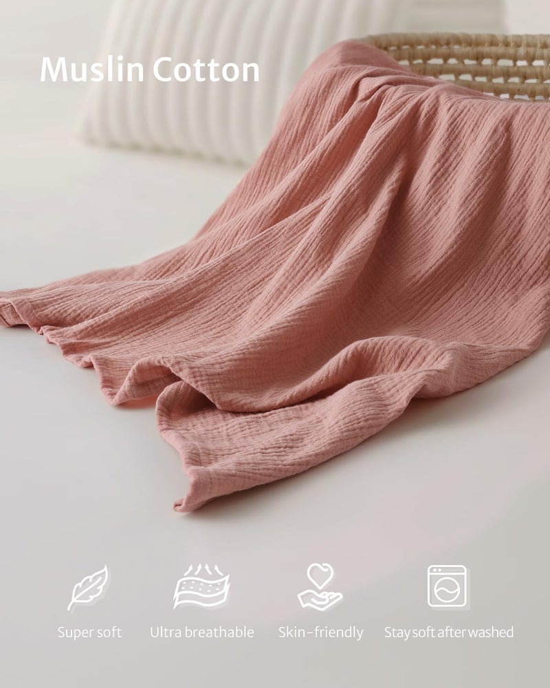 Blissful Diary غطاء رضاعة موسلين يوميات مبهجة للرضاعة الطبيعية، غطاء رضاعة قابل للتنفس مع ياقة مقوسة للنساء، مئزر رضاعة (وردي غامق) - Image 2