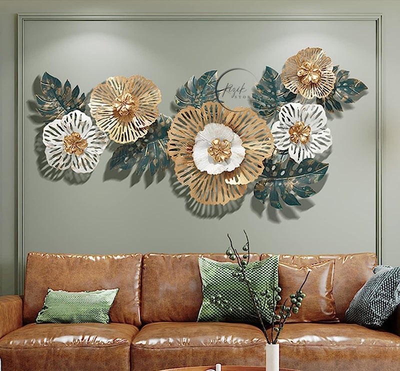 RIZIK STORE™ iron metal Abstract Figures handcrafted Wall Sculpture wall art multicolor for Home Decoration, Living room, drwaing room & Bedroom - Image 1