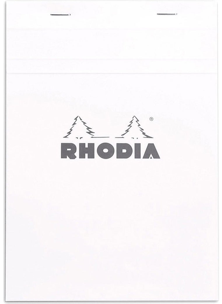 Rhodia - Basics A6 Stapled White Checkered Notebook RB13201 - Image 1