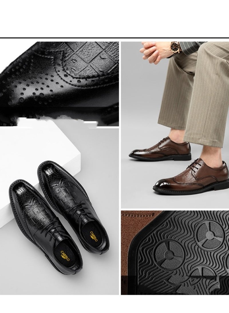 CARTELO Men's Leather Shoes, Business Casual Shoes  - Image 4
