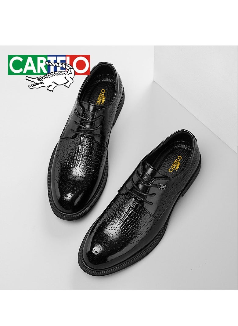 CARTELO Men's Leather Shoes, Business Casual Shoes  - Image 2