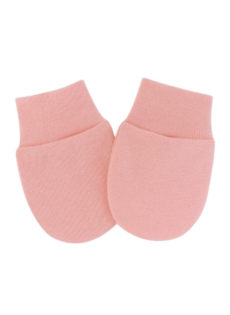 Bambimici Bambimici -  Set of  2 TinyTwist Baby Turban and Mittens - Pomelo Pink  - Image 1
