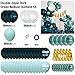 SKEFOLI Dark Teal Balloon Garland Arch Kit for Boys Men Green Jungle Wild One Safari Themed Party Decorations Supplies with Tassel Doublelayer Balloons for Birthday Bridal Baby Shower Dark Teal - Image 2
