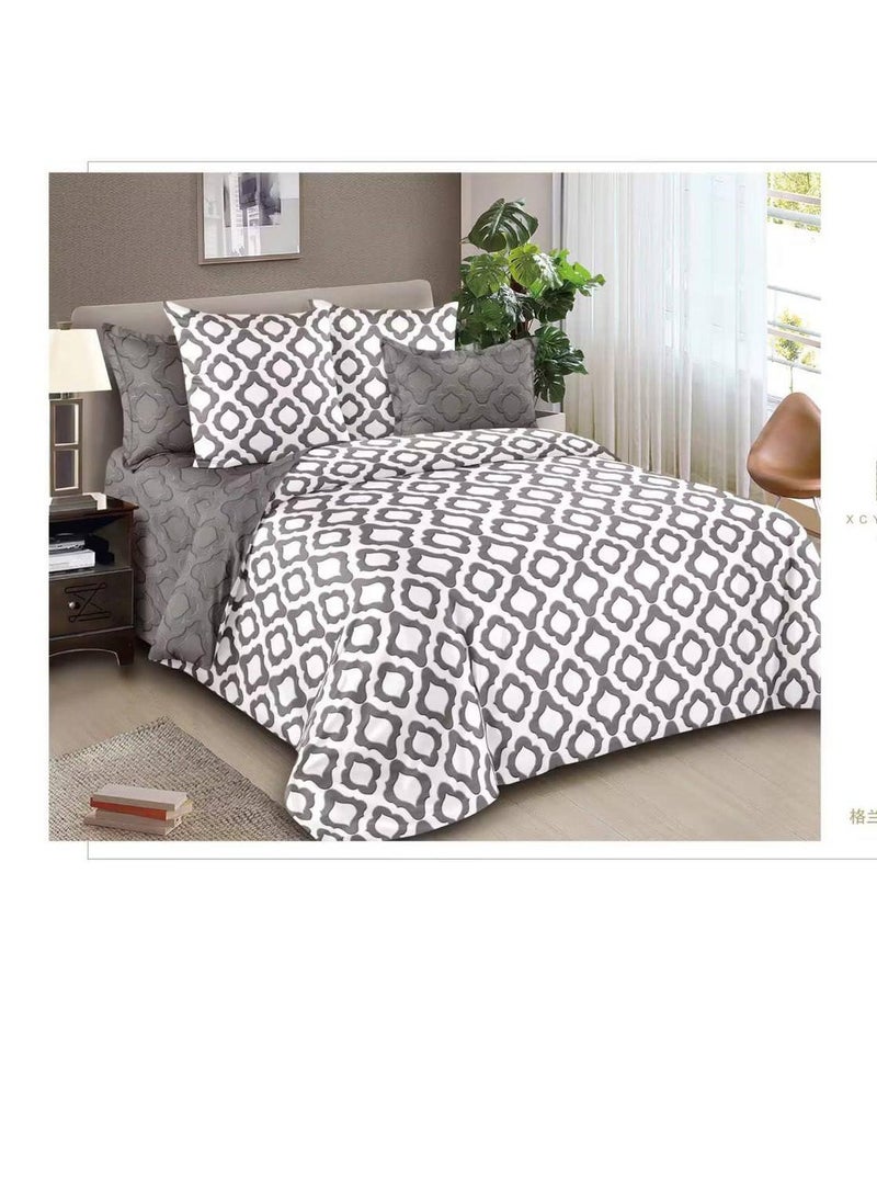 Generic - 6Pcs Bedding Set Solid Color Luxury Bedding Duvet Cover Set King Size Bed Set King size set - Image 1