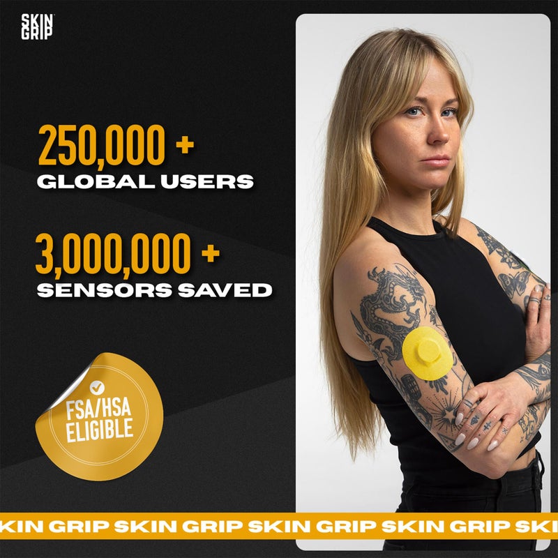 Skin Grip Freestyle Libre 2 Sensor Covers & Lingo CGM â€“ Waterproof and Sweatproof Adhesive for 10-15 Days, Pre-Cut Medical Tape, Continuous Glucose Monitor Patch â€“ 20 Pack, Rainbow Pack - Image 5