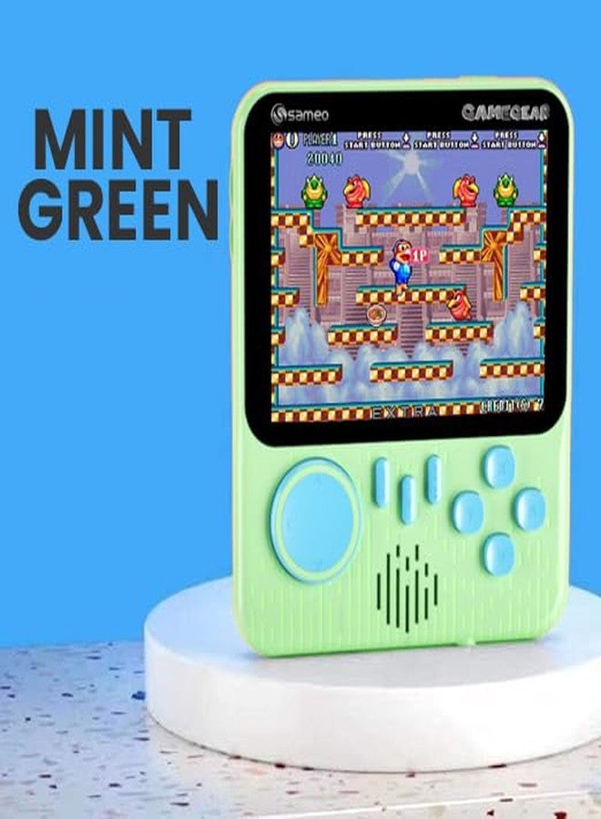 جهاز ألعاب فيديو محمول من ساميو جيم جير، لعبة ريترو صغيرة مع 666 لعبة كلاسيكية ريترو متوافقة مع التلفزيون للأطفال، قابلة لإعادة الشحن، 8 بت كلاسيكية (أخضر نعناعي) - Image 3