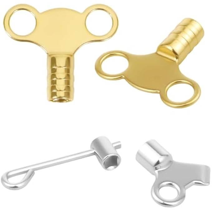 RADIATOR KEY BLEED UK, 4 PCS RADIATOR BLEEDING KEYS, SOLID BRASS RADIATORS KEY FOR LOCKSHIELD, PLUMBING TOOLS AND TOOLS, GAS BOX UPKEEP - Image 1