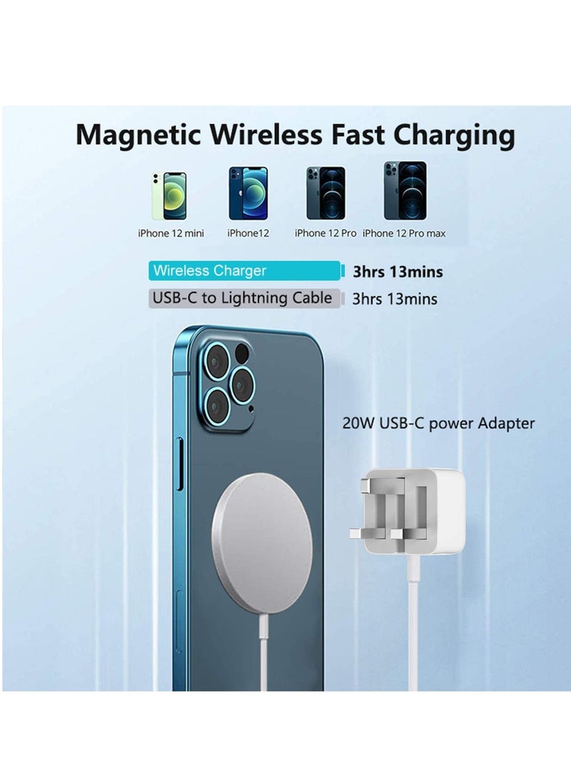 Magnetic Wireless  Fast Adapter Charging Cable with USB C Compatible with Apple iPhone 12/Mini/Pro/Max