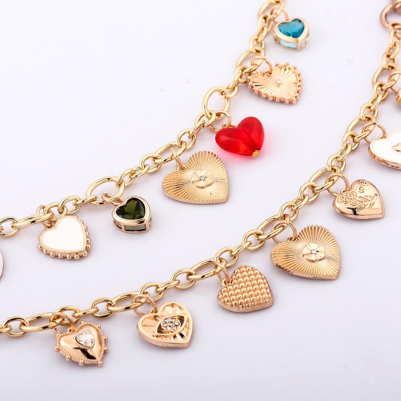 SORGERLY Heart Bag Charm Purse Chain - Gold Keychain for Handbag Accessories - Cute Extender Chain Gift for Women - Image 5