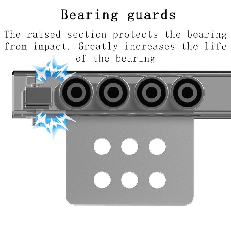 Fuperoo 8 Wheel Trolley Assembly Rollers.Eight Bearing Trolley Assembly.The top of The Trolley has Room for Set Screws, Allowing The use of a 1-5/8" high Strut Channelor Higher Metal Strut Channel. - Image 5