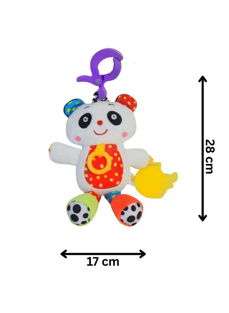 Esabela Colorful Voice Panda Teether Baby Toy, Musical Sensory Plush Toy for Newborns, Vibrating Infant Crib Toy, Soft Developmental Rattle, Soothing Stuffed Animal, Unisex Gift for Kids, Washable Toddler Toy, Interactive Plush, Early Learning Toy, 2–5 Years - Image 5