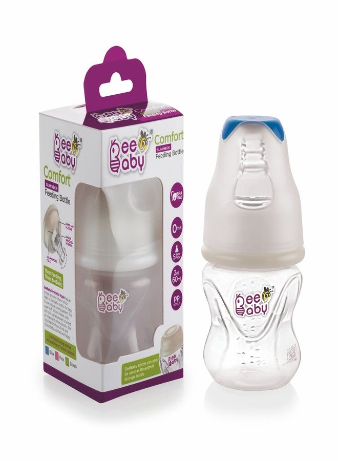 BEEBABY Anti-Colic Baby Feeding Bottle, Easy to Clean, Slow Flow Breast-Like Nipple for Baby, Infant and Newborn: 2 oz (60 ml) - Image 1