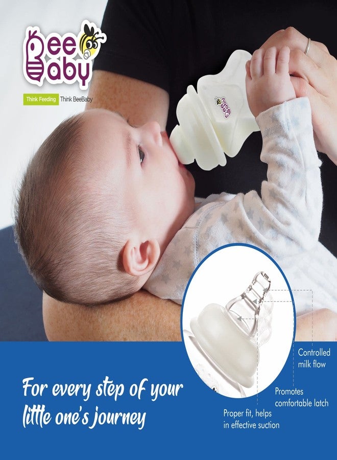 BEEBABY Anti-Colic Baby Feeding Bottle, Easy to Clean, Slow Flow Breast-Like Nipple for Baby, Infant and Newborn: 2 oz (60 ml) - Image 3