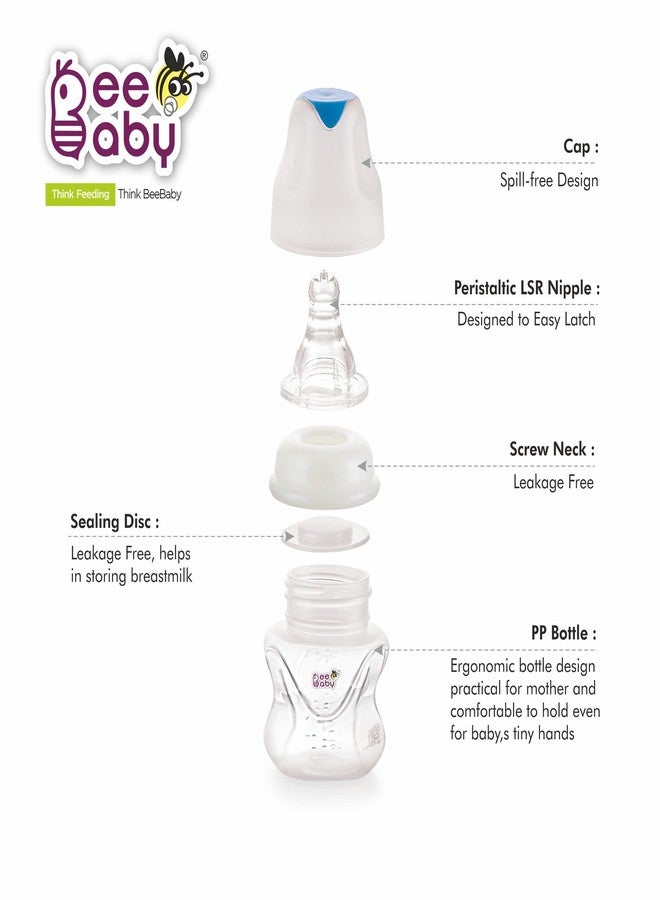 BEEBABY Anti-Colic Baby Feeding Bottle, Easy to Clean, Slow Flow Breast-Like Nipple for Baby, Infant and Newborn: 2 oz (60 ml) - Image 5