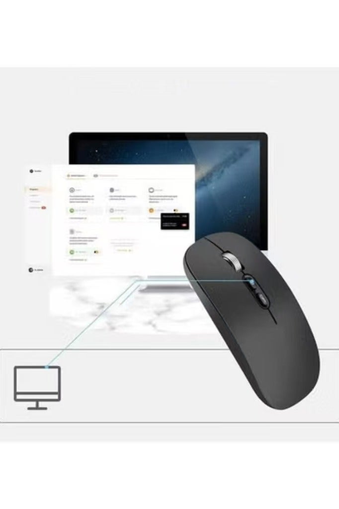 Mouse Bluetooth Wireless Mouse 2.4G Dual Mode Computer Mouse with USB Receiver for Laptop iPad MacOS PC Windows Android - Image 3