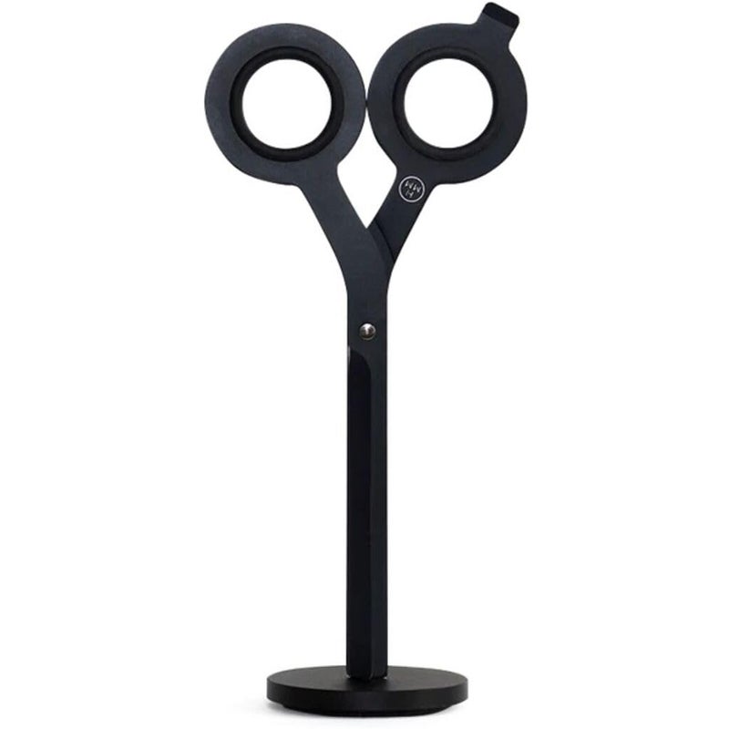 HMM Scissors - 2-in-1 All Purpose Scissors & Box Cutter - Heavy Duty, Lightweight, with Magnetic Brass Base for Office, Kitchen, & Crafts, Stainless Steel - Black - Image 1