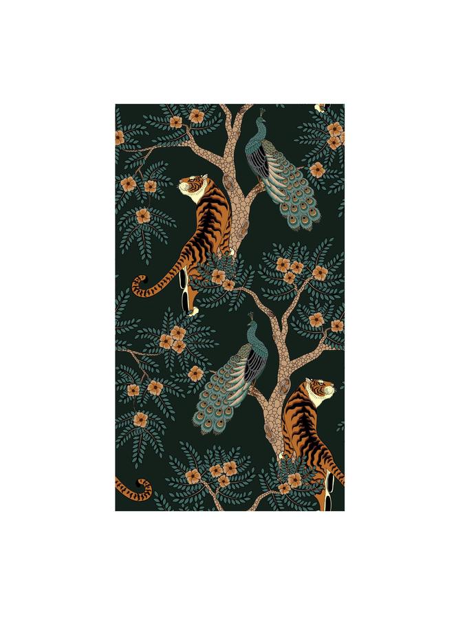 Bluejw Year Of The Tiger Animal Texture Self-Adhesive Wallpaper Wallpaper Waterproof Removable Living Room Wall Sticker RW201-220 - Image 1