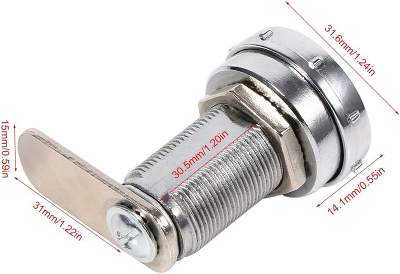 klarako Mechanical Password Cam Lock, 3 Digit Combination Camlock, Code Combination Cam Lock Security Locks, Zinc Alloy Password Coded Lock, File Cabinet Lock for Safety of Box Cabinet Drawer - Image 2