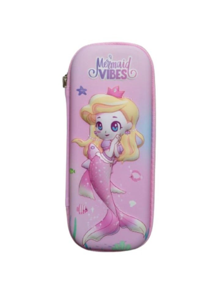 3D Pencil Case High Quality 3D Pencil Cases and Bags for Boys and Girls, Embrace Adventure with Vibrant Colors High Quality(Mermaid) (Mermaid) (Mermaid with Yellow Hair (Pink)) - Image 1