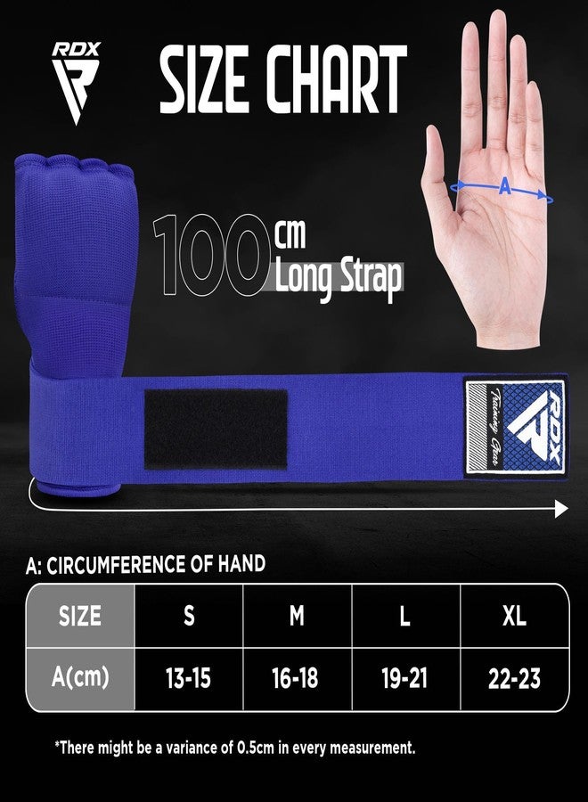 RDX Training Boxing Inner Gloves Hand Wraps MMA Fist Protector Bandages Mitts,Blue,Medium - Image 3