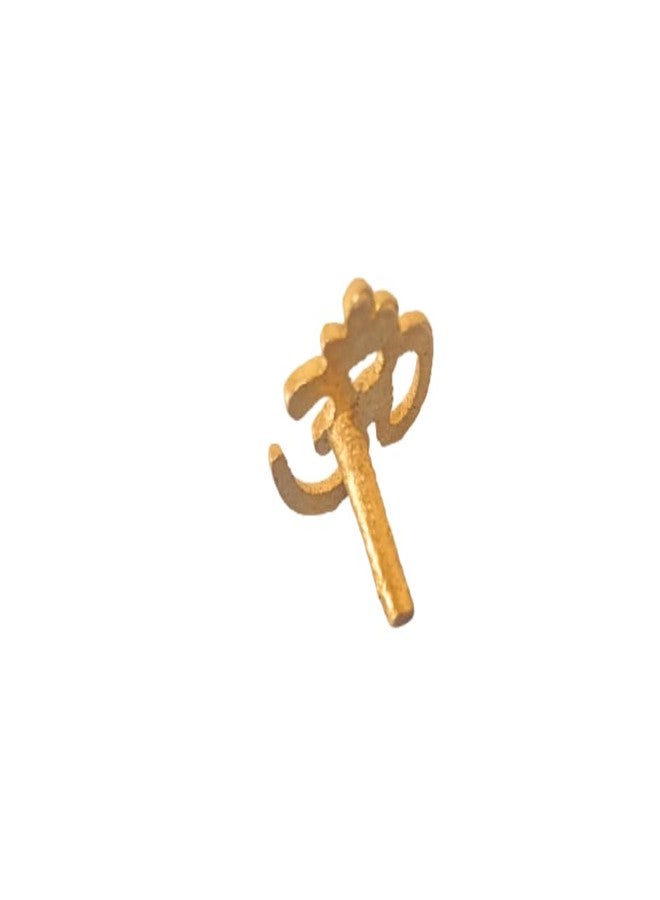 DEV POOJA STORE Pack of 5 Metal Tilak Stamp U Shape Tilak Stamp/Trishul Stamp/Om Stamp/Tripundra Stamp/Ram Stamp || Vaishnav Tilak Stamp (Golden Color) - Image 4
