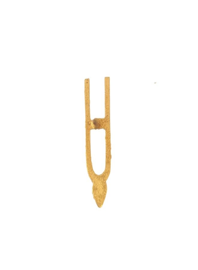 DEV POOJA STORE Pack of 5 Metal Tilak Stamp U Shape Tilak Stamp/Trishul Stamp/Om Stamp/Tripundra Stamp/Ram Stamp || Vaishnav Tilak Stamp (Golden Color) - Image 5