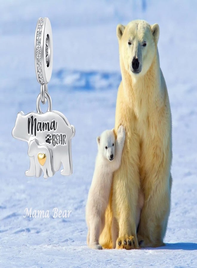 OutstandLong Mama Bear Charm for Pandora Bracelets Mother Daughter Son Charm Dangle Bead for Mom - Image 5