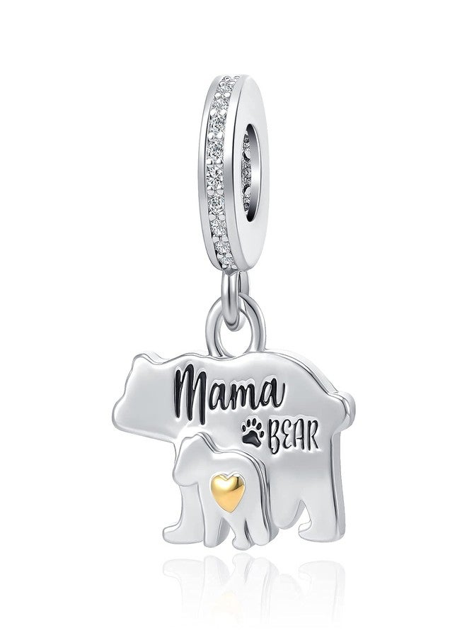 OutstandLong Mama Bear Charm for Pandora Bracelets Mother Daughter Son Charm Dangle Bead for Mom - Image 1