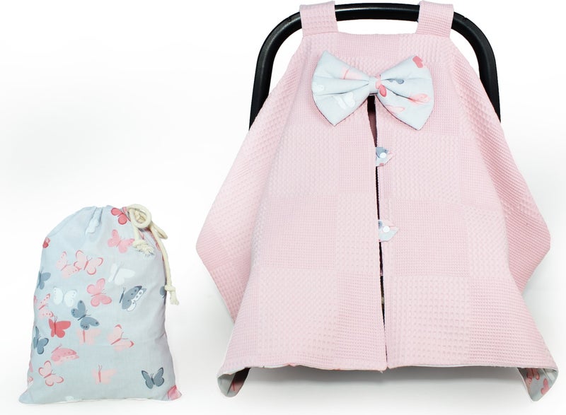 Atölye Eda Cotton Pique Stroller Cover Cushion Pouch 3 Pieces - Image 2