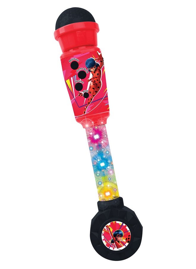 Lexibook - Miraculous, Lighting Microphone For Children, Musical Toy Game, Built-In Speaker, Light Effects, Aux-In Cable Plug, Red, Mic90Mi - Image 1