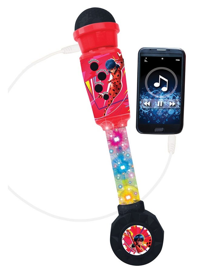Lexibook - Miraculous, Lighting Microphone For Children, Musical Toy Game, Built-In Speaker, Light Effects, Aux-In Cable Plug, Red, Mic90Mi - Image 1