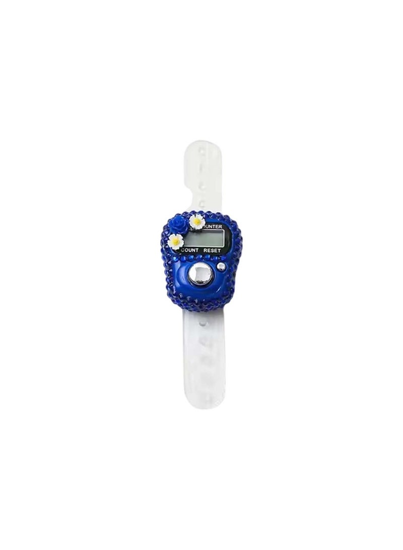 Huitich Islamic Gift Set with Keychain Digital Tasbeeh Counter & Prayer Beads Blue - Image 2