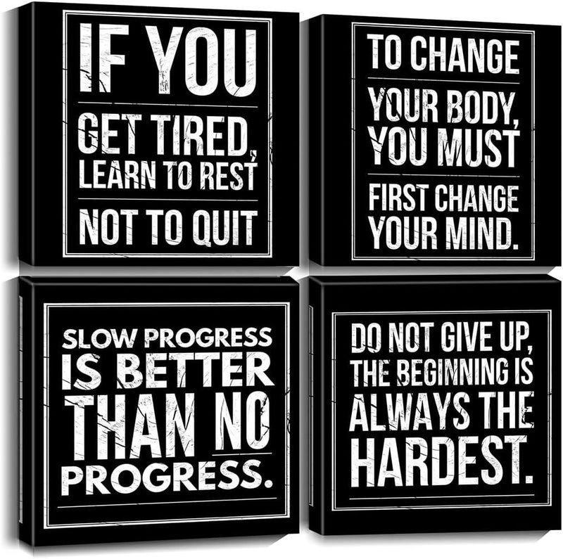 Biufo Motivational Quotes Canvas Wall Art Set - Image 1