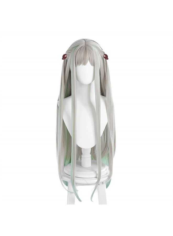 JCvCX Anime Toilet-Bound Hanako-kun Yashiro Nene Wig Gray Mixed Light Green Long Straight Party Hair Cosplay Props Halloween - Image 1