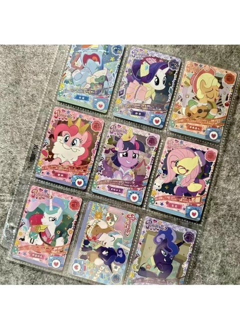 Pony Polly Fun Shadow Bag First Two-Play Black Back CR High Color Value Huiyue SC Single Card Single Sale Card Full Set-Colour:My Little Pony One-shot Cr Black Back Card [full Set Of 9 Cards]