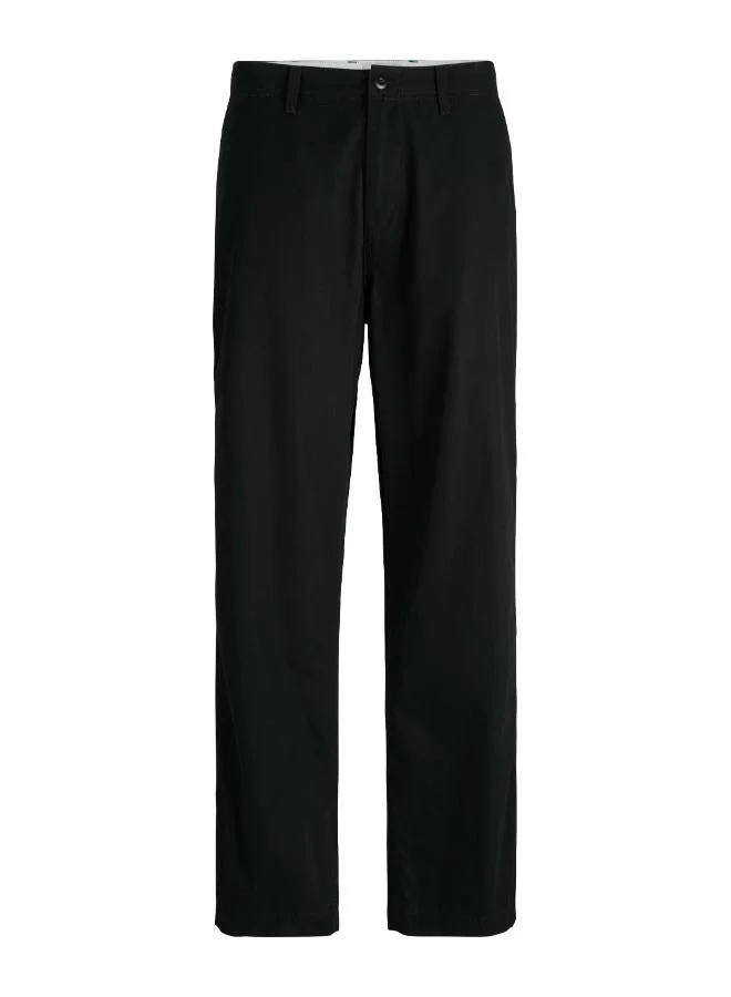 JACK & JONES Black Drew Slim Fit Chino Pants for Men | Best Price UAE