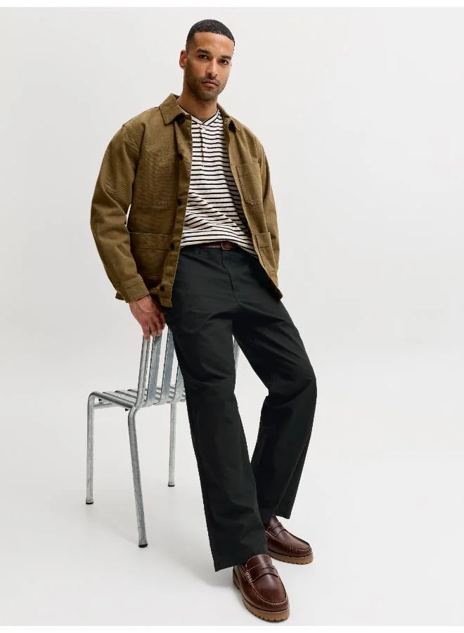 JACK & JONES Black Drew Slim Fit Chino Pants for Men | Best Price UAE