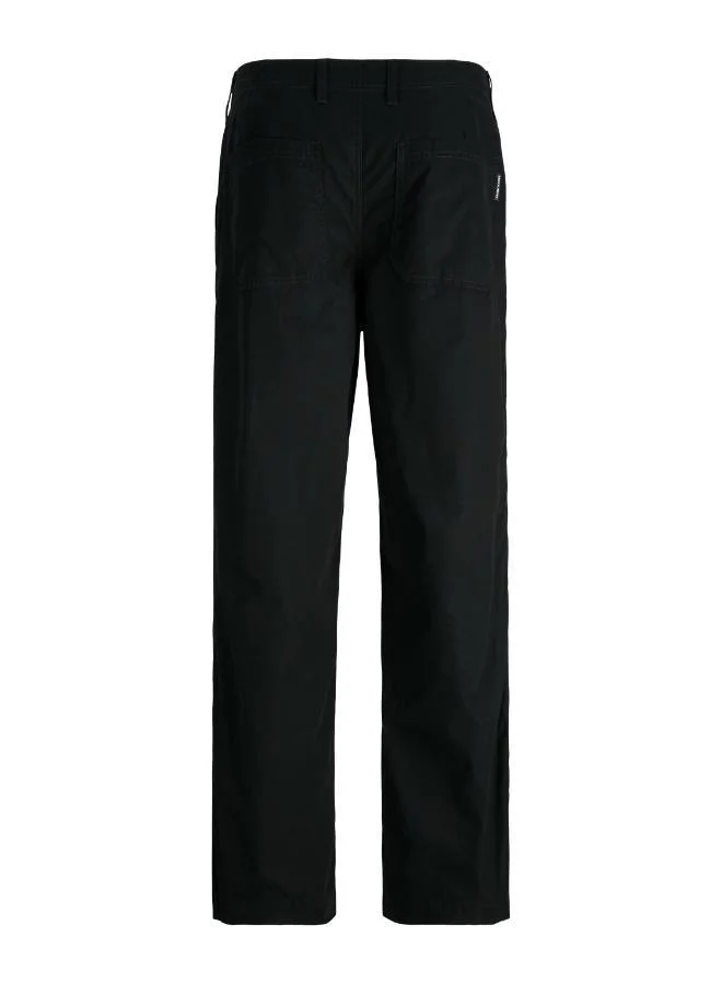 JACK & JONES Black Drew Slim Fit Chino Pants for Men | Best Price UAE