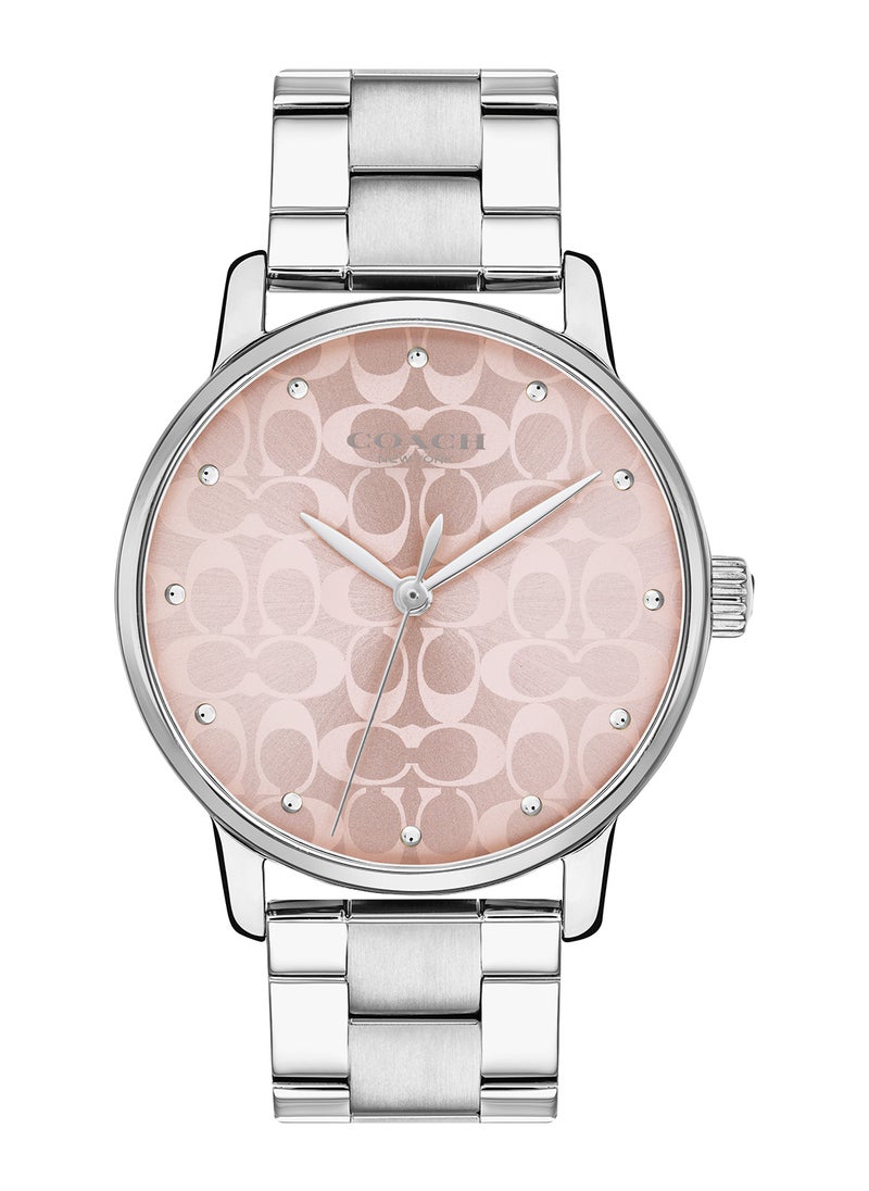 Round Analog Women's Pink Case Watch - 14503406