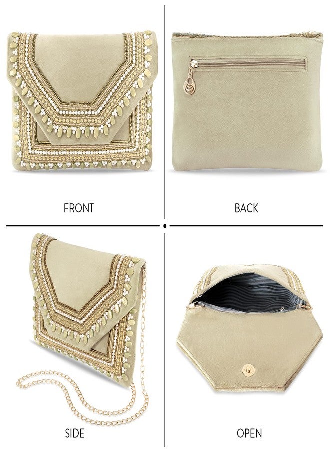 Aheli Indian Potli Bags Gift for Women Evening Bag Clutch Ethnic Bride Purse with Drawstring - Image 4