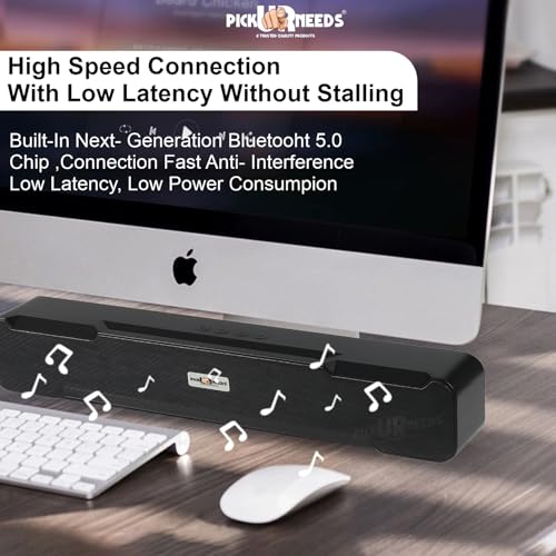 Pick Ur Needs Portable Bluetooth Wireless Soundbar Party Speaker 10W, Heavy Bass, TWS, 5H Playtime, Multi-Connectivity (USB/SD/FM/AUX) - Image 3