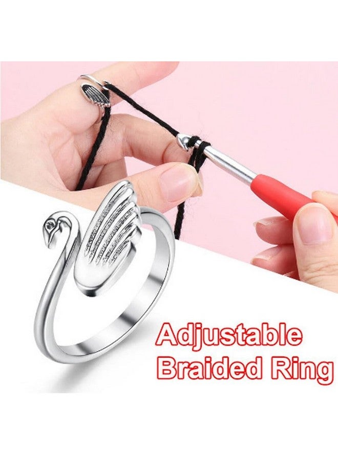 Hodaqe Crochet Ring 3 Pcs for Crocheting Adjustable Knitting Tension Ring for Finger Yarn Tension Ring Fashion style Accessories - Image 2