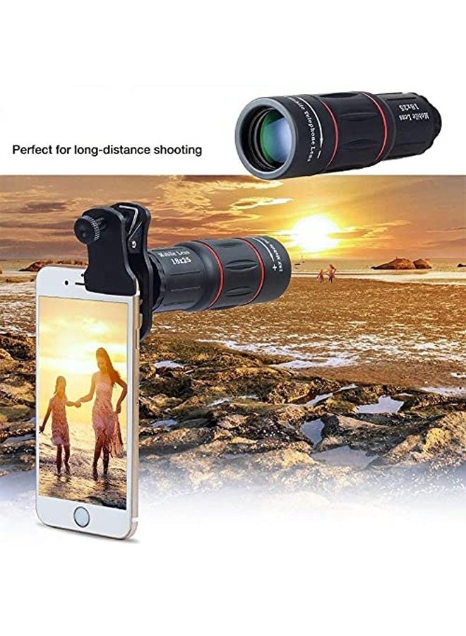 Available in 18xmm 4K HD Optical Zoom Mobile Telephoto Lens Kit DSLR Camera Blur Background Effect Phone Lens Almost Works with Android and Device Adjustable Tripod Mount - Image 2