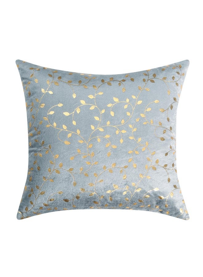 RD TREND Velvet Cushion Covers, 40 x 40 cm/16 x 16 inches, Set of 5,250 TC, Side Zipper (Gray) - Image 3