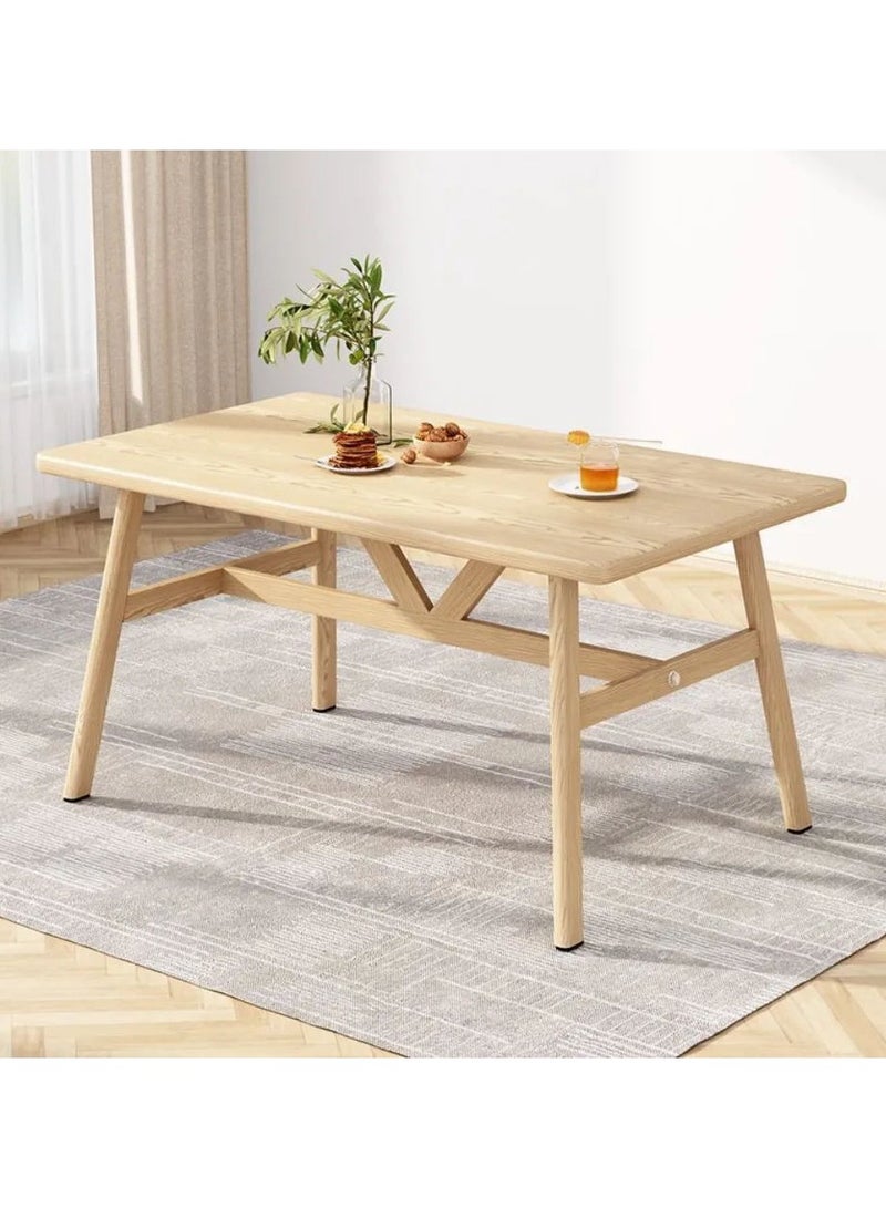 Organized Home Dining Table With Steel Legs Dining Room Furniture Kitchen Table Simple Desk - Image 1