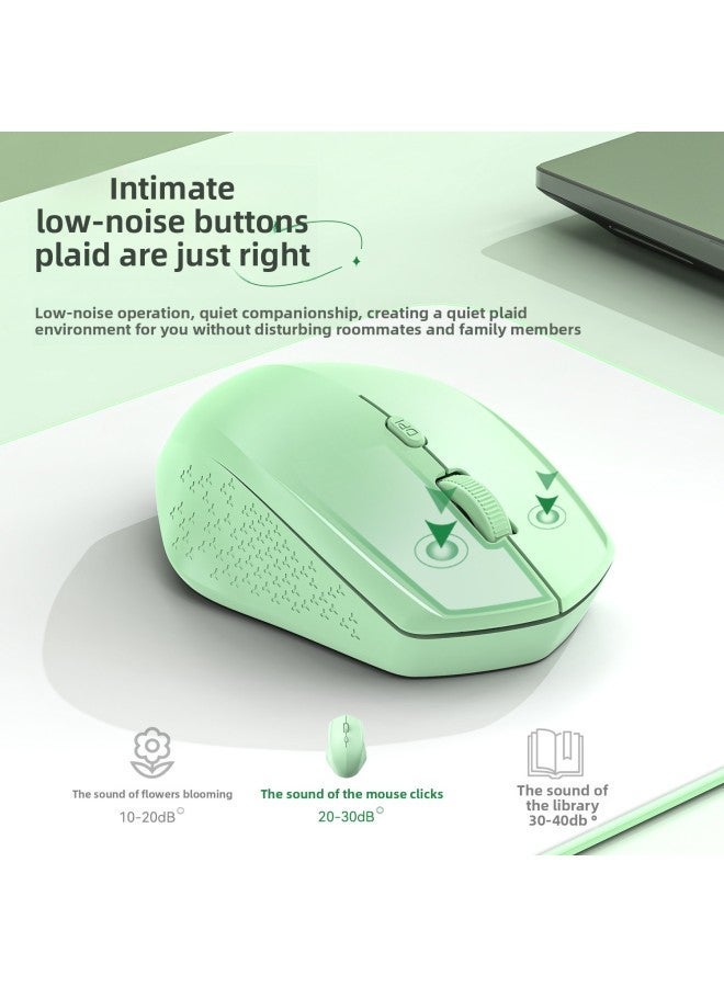 Direct Charging Wireless Mouse Mute Bluetooth 2.4G Dual-mode For Apple Huawei Notes-Color:Charging Blue (2.4G Bluetooth) - Image 4