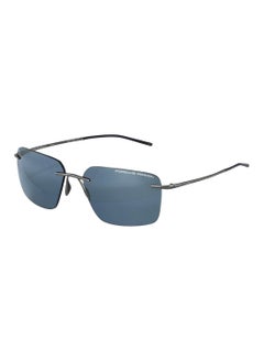 Porsche Design Men Mirrored Square Shape Sunglasses - P8923 C 62 - Lens Size: 62 mm 