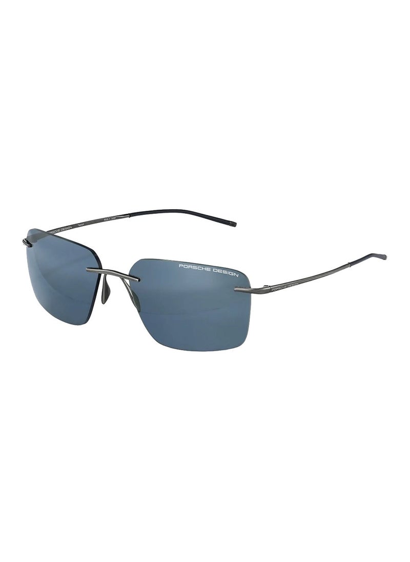 Porsche Design - Men Mirrored Square Shape Sunglasses - P8923 C 62 - Lens Size: 62 mm - Image 1