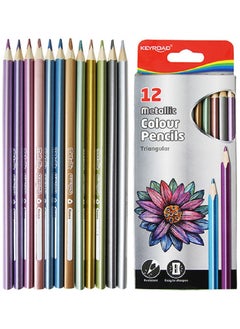 Keyroad 12 Metallic Colour Pencils KR971756  - Image 3